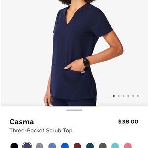 Figs casma three pocket scrub top